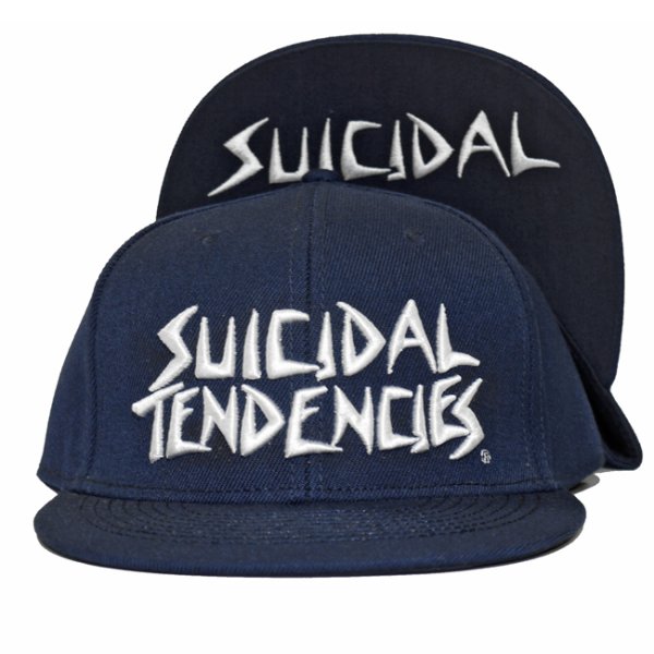 画像1: [SUICIDAL TENDENCIES]-ST Full Embroidered Custom Snapback-NAVY- (1)