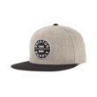 画像1: [BRIXTON]-OATH III SNAPBACK CAP-LIGHT HEATHERGREY/BLACK- (1)