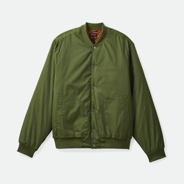 画像1: [BRIXTON]-DILLINGER FLIGHT BOMBER JKT-CYPRESSGREEN- (1)