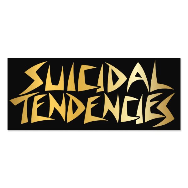 画像1: [SUICIDAL TENDENCIES]-LOGO STICKER(STLS1)-BLACK/GOLD- (1)