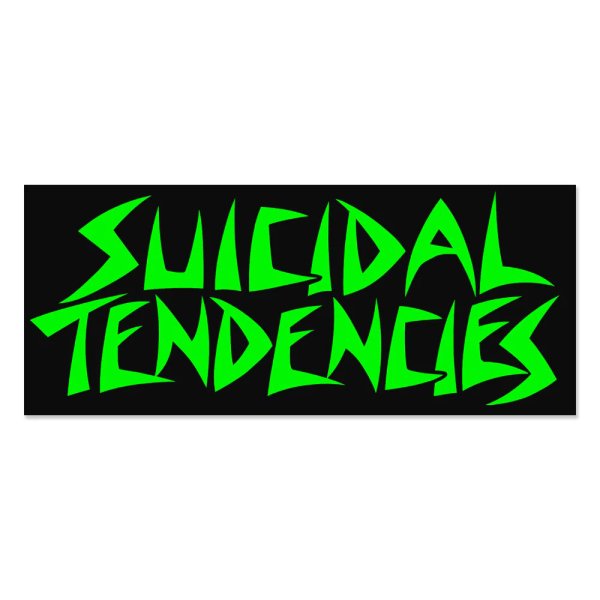 画像1: [SUICIDAL TENDENCIES]-LOGO STICKER(STLS1)-BLACK/GREEN- (1)