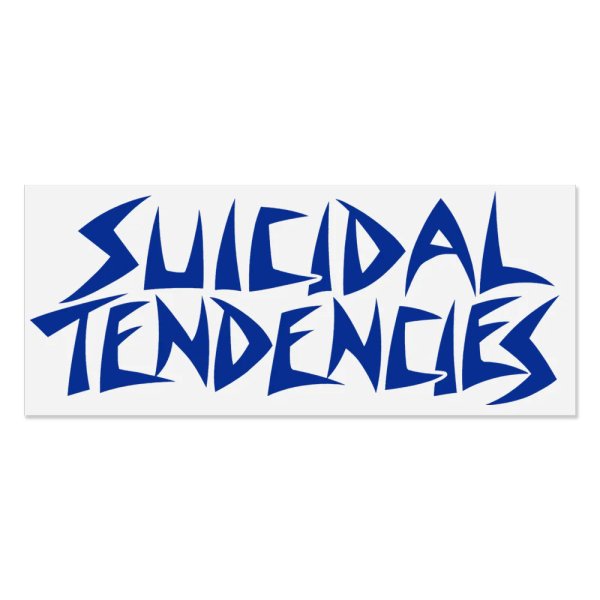 画像1: [SUICIDAL TENDENCIES]-LOGO STICKER(STLS1)-WHITE/BLUE- (1)