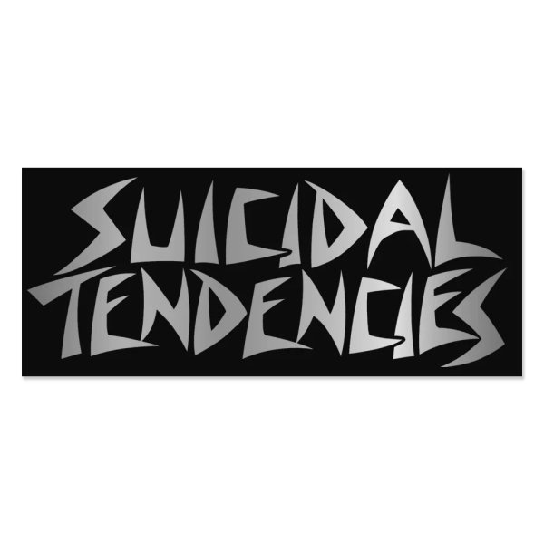 画像1: [SUICIDAL TENDENCIES]-LOGO STICKER(STLS1)-BLACK/SILVER- (1)