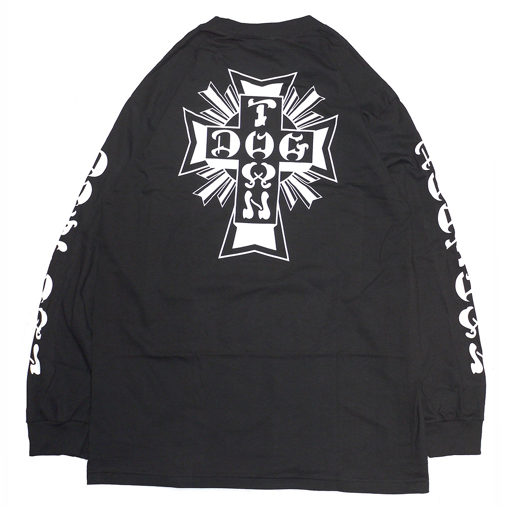 DOGTOWN]-Cross Logo L/S Tee-BLACK- | ドッグタウン ロンティー通販